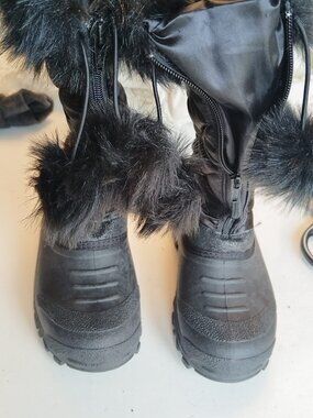 Gray Wolf Women's Winter Boots UK 4 | US 6 Fur Black